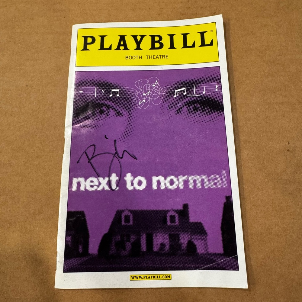 Next To Normal Broadway Musical Signed Playbill Brian Justin Crum